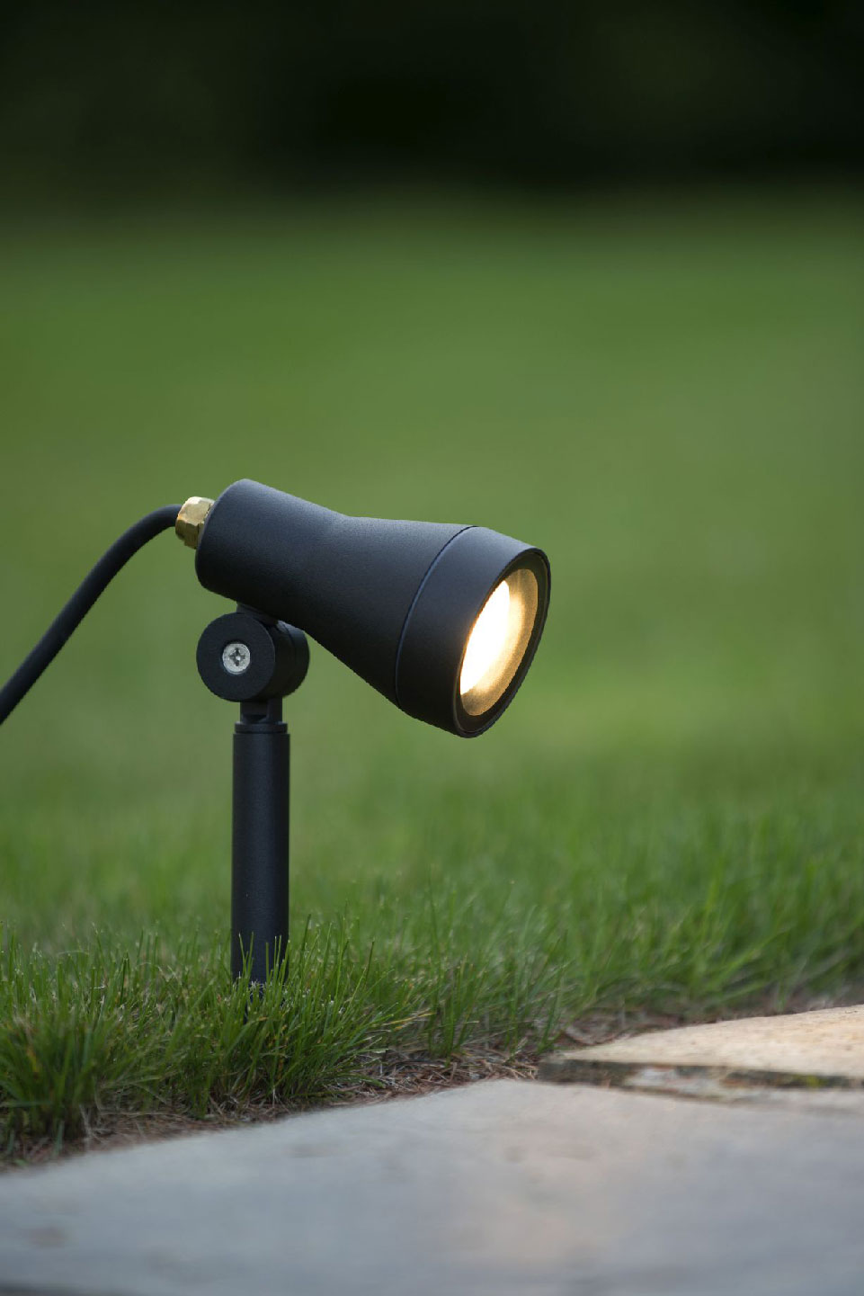 Lucide SPIKE - Outdoor Garden lamp - LED Dim. - GU10 - 1x5W 3000K - IP54 - Black